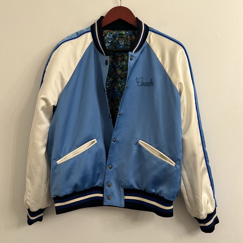 Coach Reversible bomber jacket Jacket Coat Women’s Sz L - Picture 11 of 11